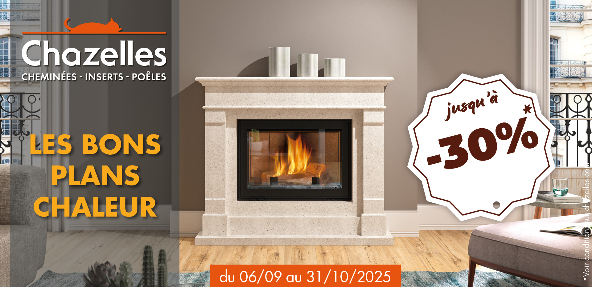 Promotions promo remises réduction poêles inserts chazelles